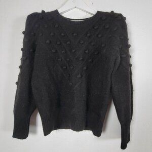 Other Stories Womens Black Alpaca Wool Blend Bobble Knit Sweater Medium Pullover